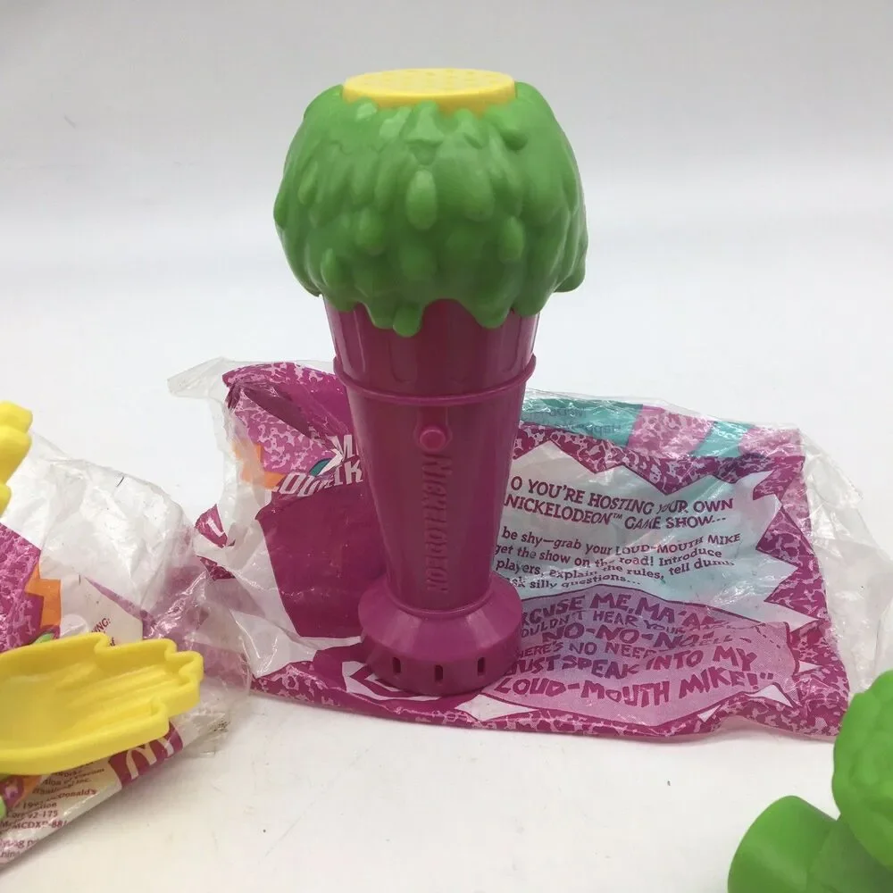 Vintage 1992 Nickelodeon Game Gadgets McDonalds Happy Meal ToysLot 5 Slime Mike